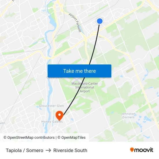 Tapiola / Somero to Riverside South map
