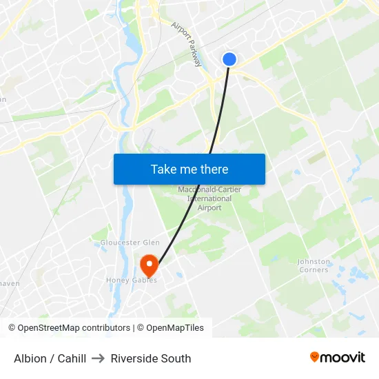 Albion / Cahill to Riverside South map
