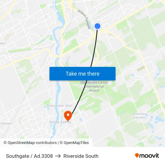 Southgate / Ad.3308 to Riverside South map