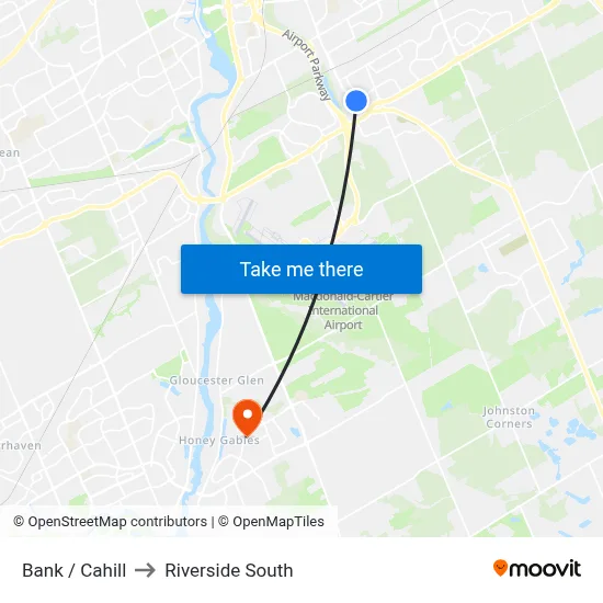 Bank / Cahill to Riverside South map