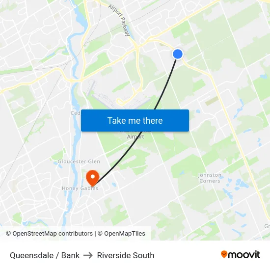 Queensdale / Bank to Riverside South map
