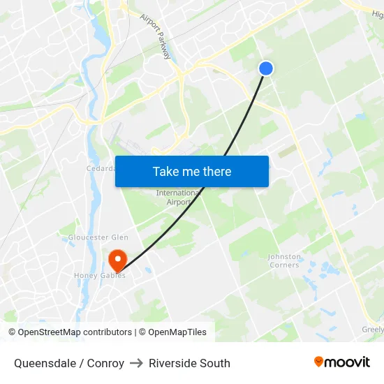 Queensdale / Conroy to Riverside South map
