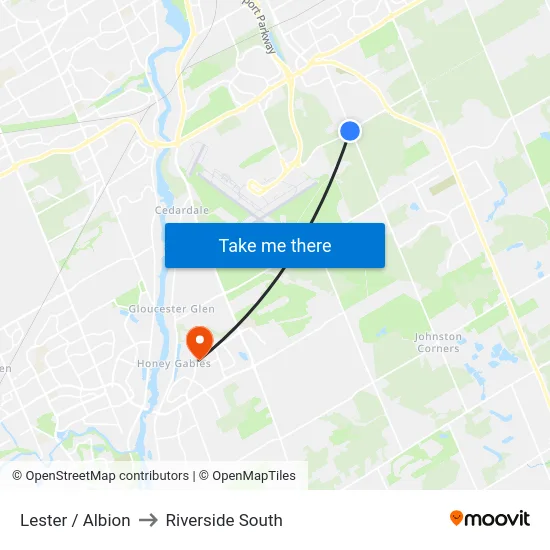 Lester / Albion to Riverside South map