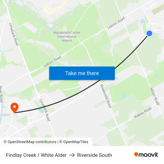 Findlay Creek / White Alder to Riverside South map