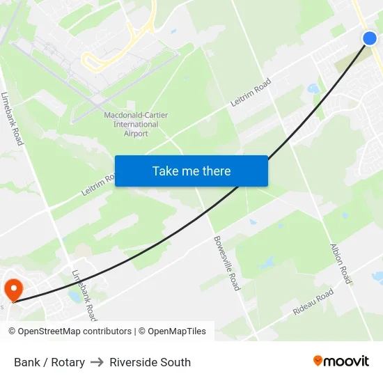 Bank / Rotary to Riverside South map