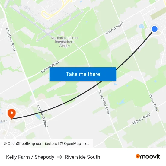 Kelly Farm / Shepody to Riverside South map