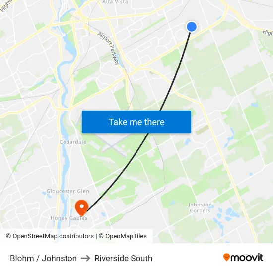 Blohm / Johnston to Riverside South map