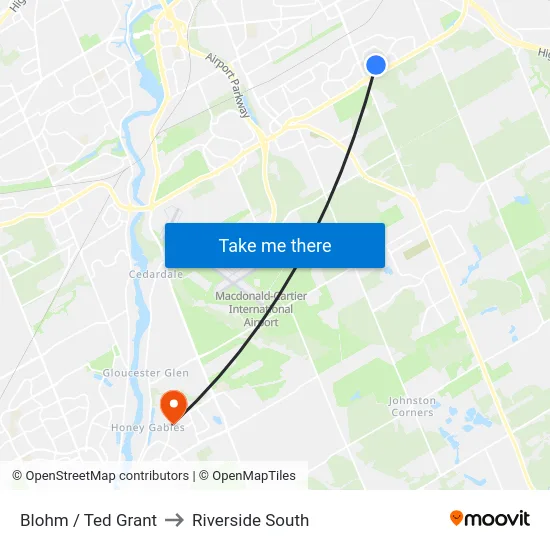 Blohm / Ted Grant to Riverside South map