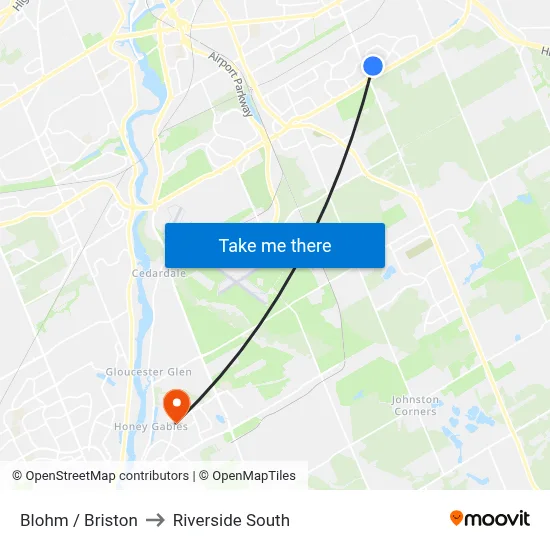 Blohm / Briston to Riverside South map