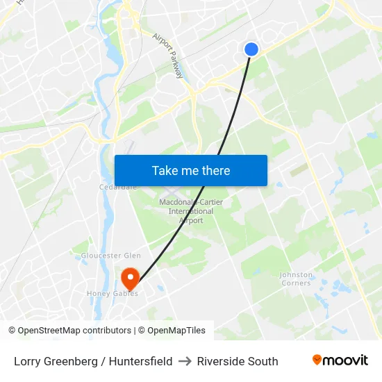 Lorry Greenberg / Huntersfield to Riverside South map