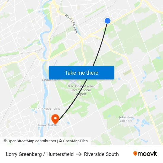 Lorry Greenberg / Huntersfield to Riverside South map