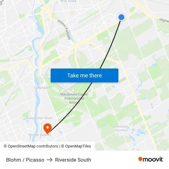Blohm / Picasso to Riverside South map