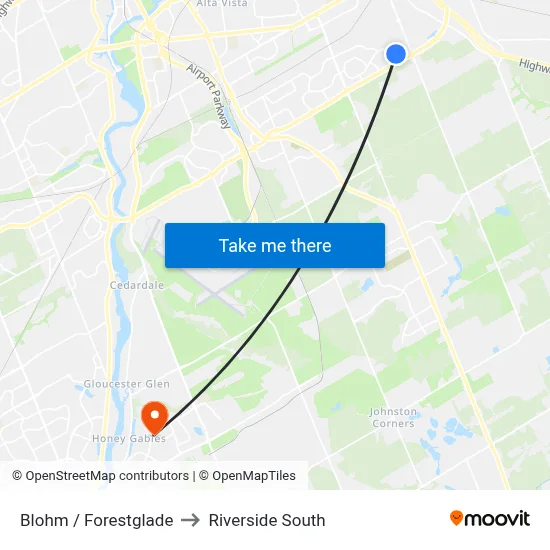 Blohm / Forestglade to Riverside South map