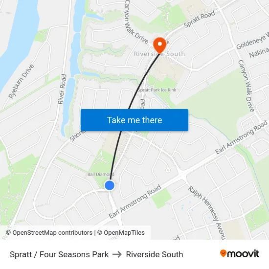 Spratt / Four Seasons Park to Riverside South map