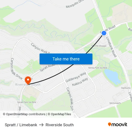 Spratt / Limebank to Riverside South map