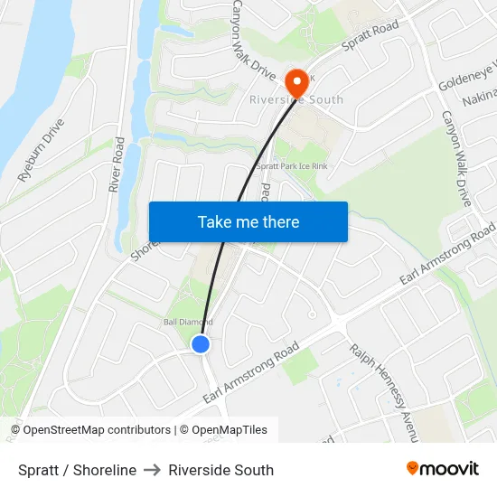 Spratt / Shoreline to Riverside South map