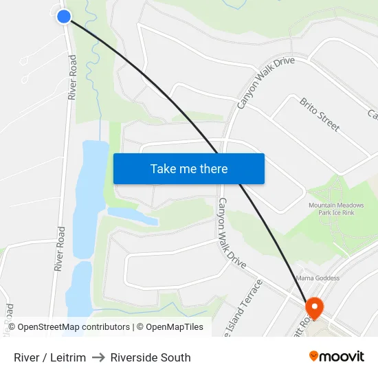 River / Leitrim to Riverside South map