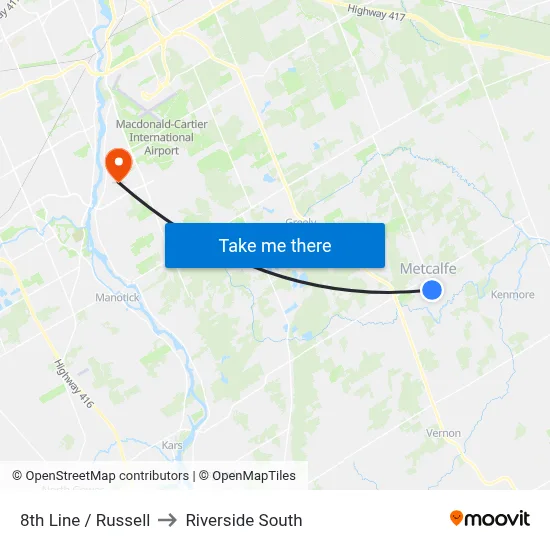 8th Line / Russell to Riverside South map