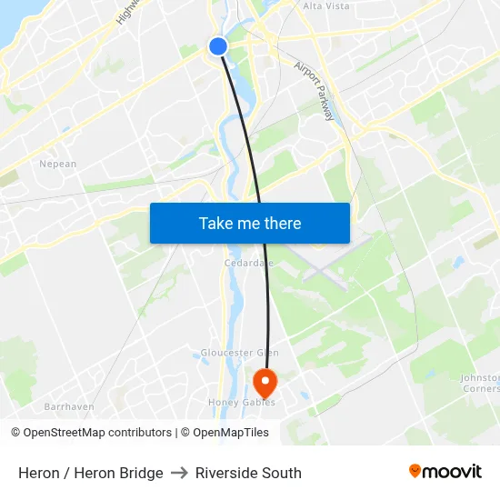 Heron / Heron Bridge to Riverside South map