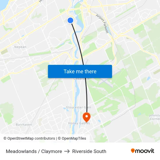 Meadowlands / Claymore to Riverside South map