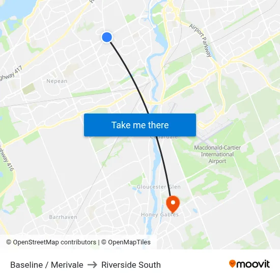Baseline / Merivale to Riverside South map