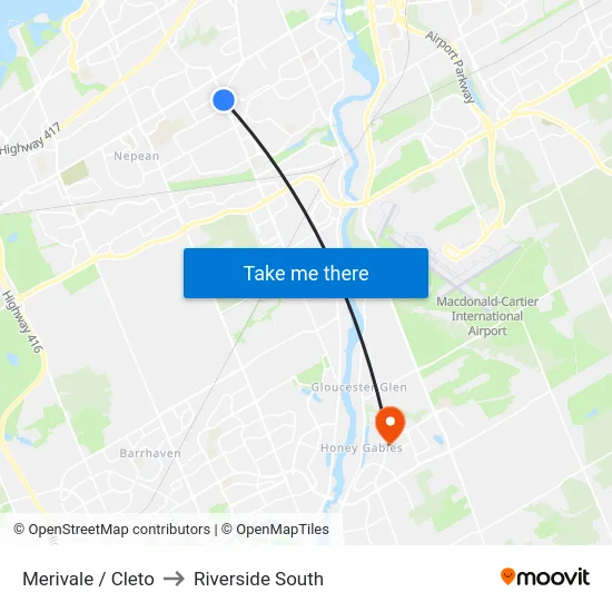 Merivale / Cleto to Riverside South map