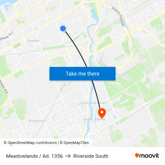 Meadowlands / Ad. 1356 to Riverside South map