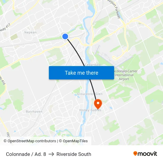 Colonnade / Ad. 8 to Riverside South map