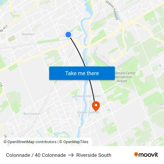 Colonnade / 40 Colonnade to Riverside South map
