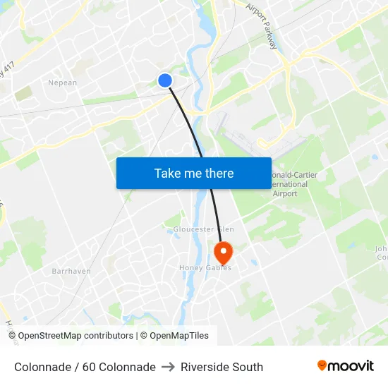 Colonnade / 60 Colonnade to Riverside South map