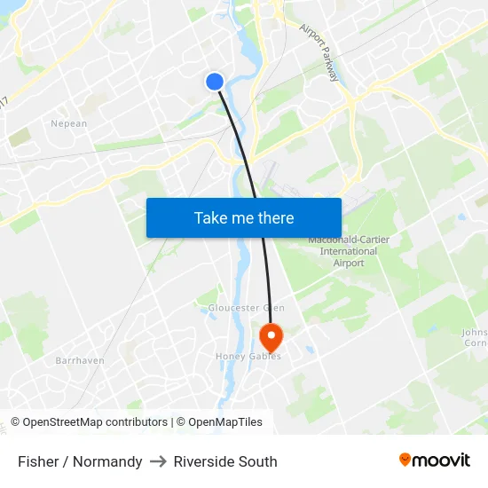 Fisher / Normandy to Riverside South map
