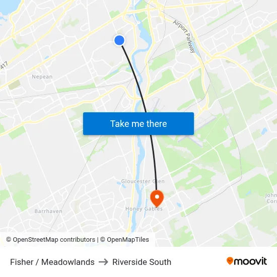 Fisher / Meadowlands to Riverside South map