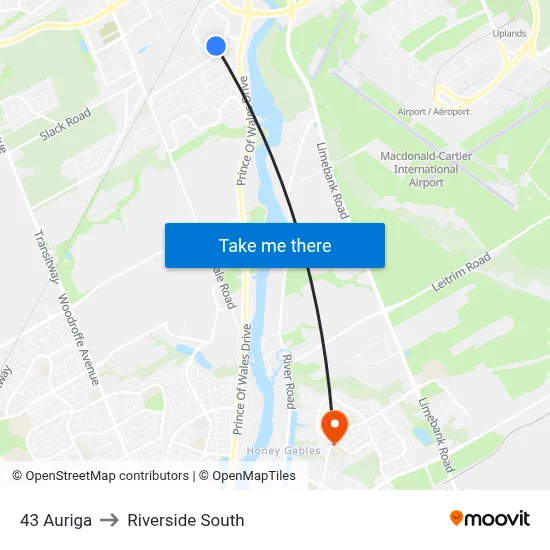 43 Auriga to Riverside South map