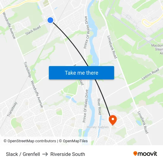 Slack / Grenfell to Riverside South map