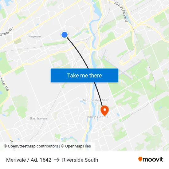 Merivale / Ad. 1642 to Riverside South map