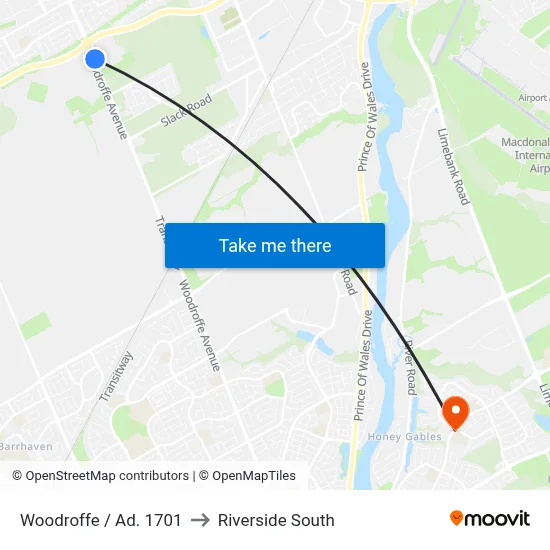 Woodroffe / Ad. 1701 to Riverside South map