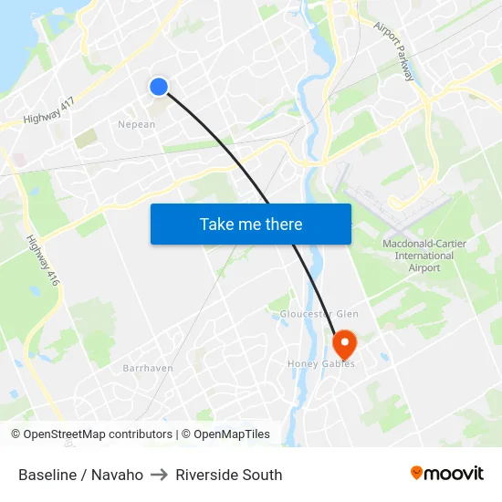 Baseline / Navaho to Riverside South map