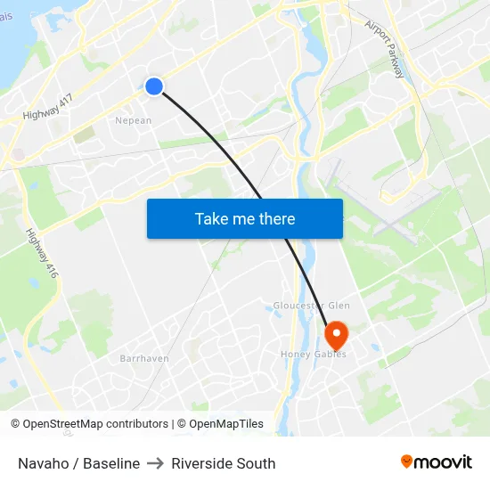 Navaho / Baseline to Riverside South map