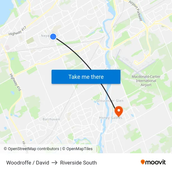 Woodroffe / David to Riverside South map