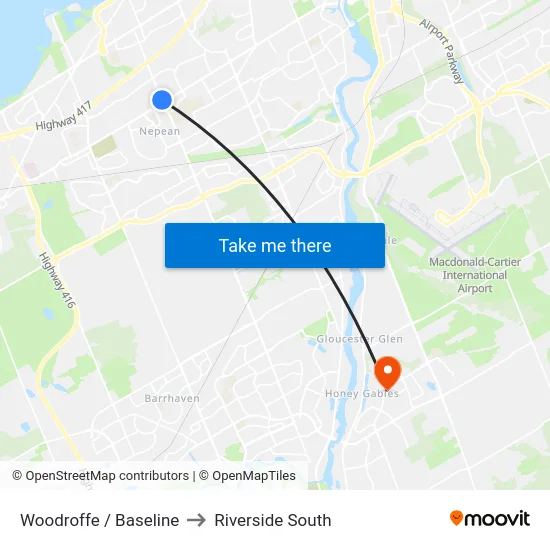 Woodroffe / Baseline to Riverside South map
