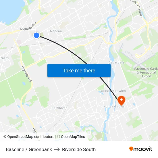 Baseline / Greenbank to Riverside South map