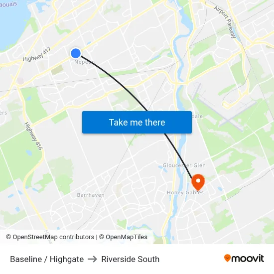 Baseline / Highgate to Riverside South map