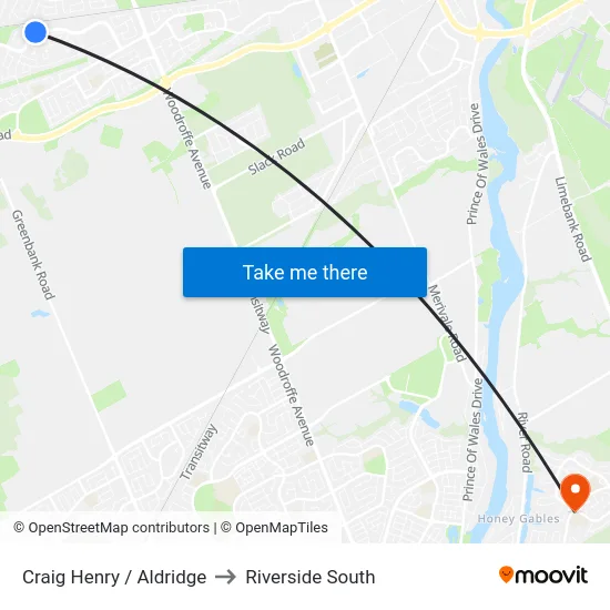 Craig Henry / Aldridge to Riverside South map
