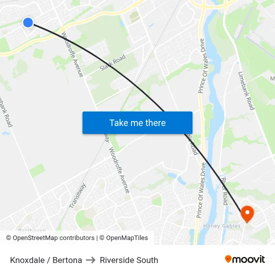 Knoxdale / Bertona to Riverside South map