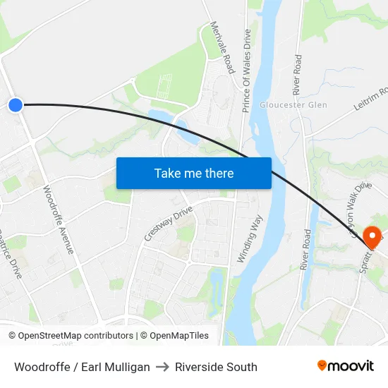 Woodroffe / Earl Mulligan to Riverside South map
