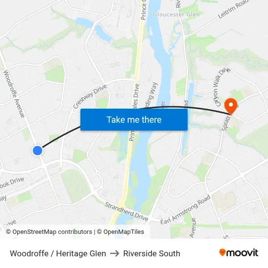 Woodroffe / Heritage Glen to Riverside South map