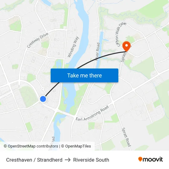 Cresthaven / Strandherd to Riverside South map
