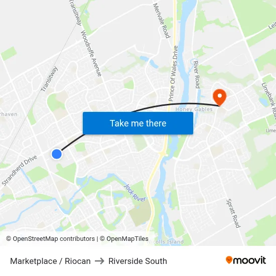 Marketplace / Riocan to Riverside South map