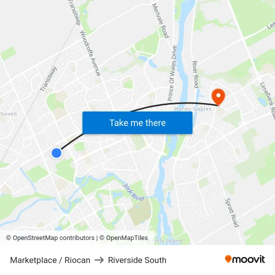 Marketplace / Riocan to Riverside South map