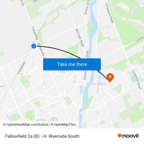 Fallowfield 2a (B) to Riverside South map